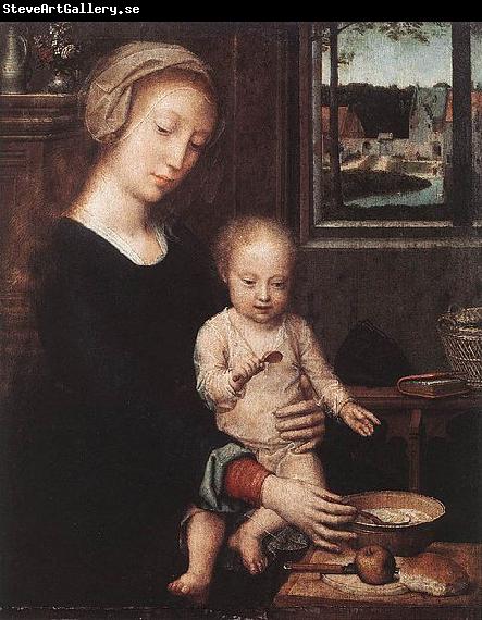Gerard David Madonna and Child with the Milk Soup